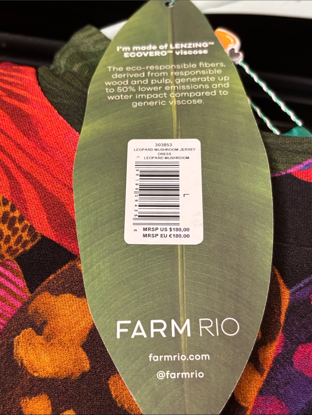 FARM Rio Leopard Mushroom Jersey Dress - Picture 9 of 12
